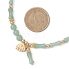 Natural Green Aventurine & Synthetic Non-magnetic Hematite Bamboo Joint Beaded Necklaces NJEW-JN05725-02-3