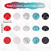 100Pcs 5 Styles Synthetic Turquoise & Natural Rose Quartz Cabochons G-SC0002-33-2