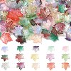 140Pcs 14 Colors Two Tone Transparency Glass Pendant GLAA-YW0005-77-1