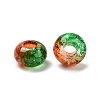 Two Tone Transparent Crackle Acrylic European Beads TACR-P009-B01-09-2