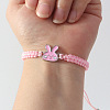 Easter Adjustable Alloy Enamel Link Polyester Cord Braided Bracelets WGB2890-02-2
