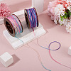 2 Rolls 2 Colors Segment Dyed Round Polyester Twisted Cords OCOR-TA0003-65D-7