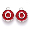 Platinum Plated Alloy Enamel Charms X-ENAM-S118-03O-P-1