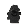 Black Baking Paint Zinc Alloy Brooches JEWB-M037-01D-2