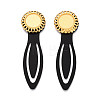 Alloy & Iron Bookmark Cabochon Settings PALLOY-N184-01G-1