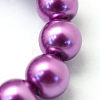 Baking Painted Pearlized Glass Pearl Round Bead Strands HY-Q003-6mm-16-3