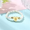 Natural Freshwater Pearl & 304 Stainless Steel Bead Finger Rings RJEW-FS00001-02-4