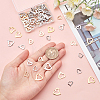 120Pcs 6 Style Stainless Steel Open Heart Charms STAS-SC0003-97-3