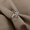 Hollow Out Lotus Brass Finger Rings FS-WG83FEB-03-2