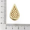 Rack Plating Brass Micro Pave Clear Cubic Zirconia Pendants KK-H474-18G-06-3