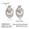 Fashion 304 Stainless Steel Knot Stud Earrings FJ5569-2-2