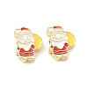 Christmas Brass Enamel Beads KK-I474-G10-1