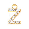 Golden Tone Alloy Rhinestone Pendants PW-WGCC773-26-1