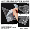 2Pcs 2 Style Acrylic Quilting Rulers DIY-AR0002-56-4
