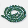 Electroplate Opaque Solid Color Glass Beads Strands EGLA-A044-P1mm-L09-2