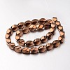 Electroplate Non-magnetic Synthetic Hematite Beads Strands G-F300-11B-08-2