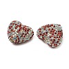 Sparkling Acrylic Heart Beads with Rhinestone Embellishment OACR-NH0001-02B-01-2