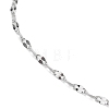 Ion Plating(IP) Adjustable 304 Stainless Steel Dapped Chain Necklaces NJEW-K270-02P-3