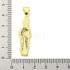 Rack Plating Brass Micro Pave Clear Cubic Zirconia Pendants KK-B091-21G-02-3