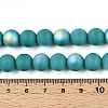 Frosted Opaque Glass Beads Strands GLAA-T032-P10mm-MBB12-4