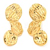 304 Stainless Steel with Textured Stud Earrings for Women EJEW-Z053-05G-04-1
