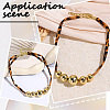 Alloy Graduated Beaded Pendant Polyester Collar Necklaces for Women NJEW-SP0001-17C-7