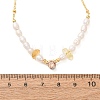 Natural Lemon Quartz(Heated) Chip and Rice Natural Pearl Beaded Necklaces GG-CBA3297-15G-B-5