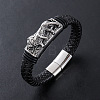 Punk Braided PU Leather Cord Bracelets XO6196-1-1