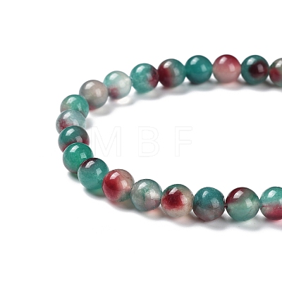 Faceted Rondelle Dyed Natural White Jade Bead Strands G-D073-01D-1