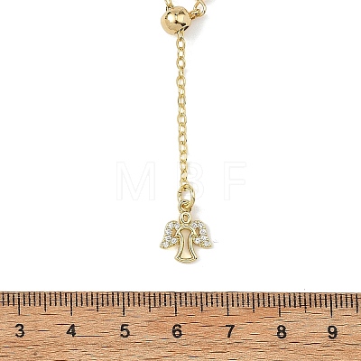 Adjustable Brass Cable Chain & Paperclip Chain Lariat Necklaces NJEW-JN06150-1