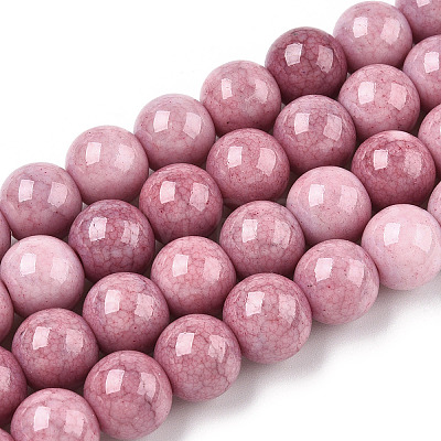 Ombre Effect Dyed Crackle Glass Beads X1-GLAA-T031-10mm-01X-1