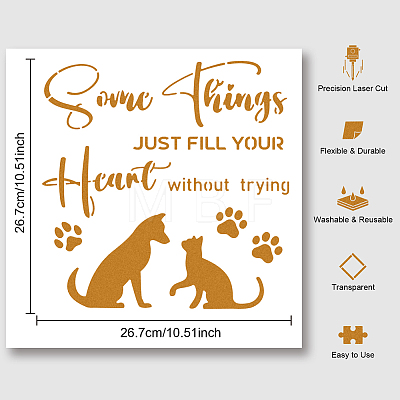 PET Hollow Out Drawing Painting Stencils DIY-WH0405-0037-1