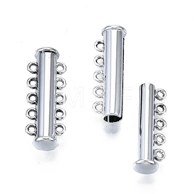 Brass Magnetic Slide Lock Clasps KK-Q270-P-1