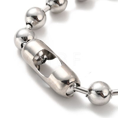 Tarnish Resistant 304 Stainless Steel Ball Chain Necklace & Bracelet Set STAS-D181-02P-02B-1