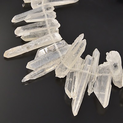 Natural Rough Quartz Crystal Bead Strands G-I111-02-1