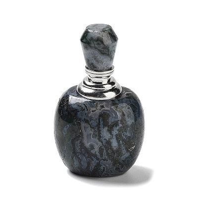 Natural Moss Agate Dropper Bottles DJEW-K024-01P-04-1