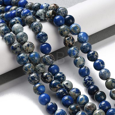 Dyed Natural Regalite/Imperial Jasper/Sea Sediment Jasper Beads Strands G-B124-C01-05-1