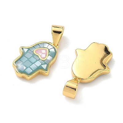 Brass Enamel Pendants KK-H534-10G-1