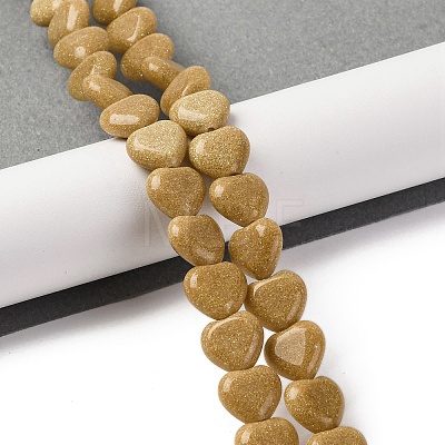 Synthetic Yellow Goldstone Beads Strands G-I372-A11-01-1