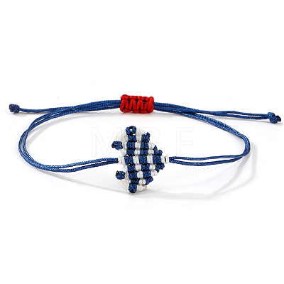 Adjustable Braided Polyester Cord Bracelets for Friendship and Couple VG5785-5-1