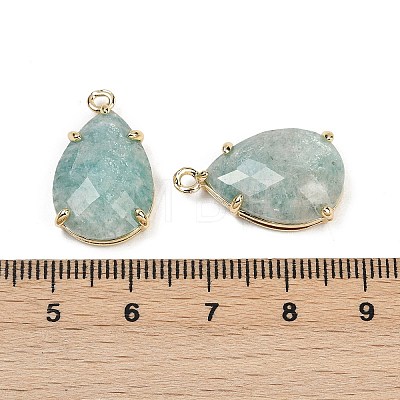 Natural Amazonite Faceted Pendants G-K347-05G-06-1