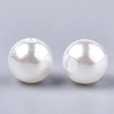 Imitation Pearl Acrylic Beads X-SACR-S028-01-1