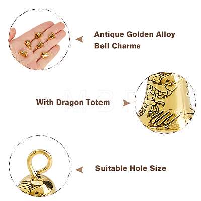 Alloy Bell Charms FIND-WH0173-417AG-1