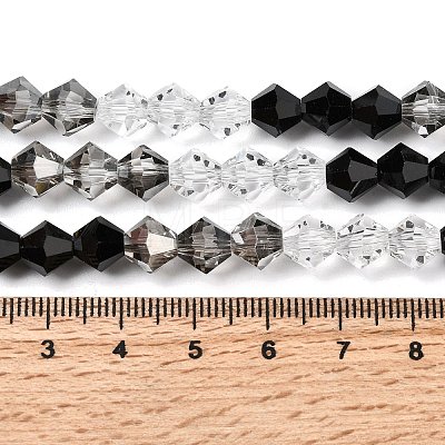 Transparent Gradient Color Glass Beads Strands GLAA-F131-01C-05-1