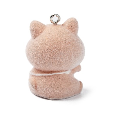 Flocky Opaque Resin Pendants RESI-G105-05C-1