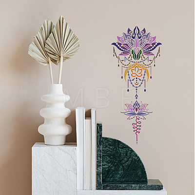 MAYJOYDIY US 1 Set Mandala Style PET Hollow Out Drawing Painting Stencils DIY-MA0005-01-1