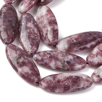Natural Lepidolite/Purple Mica Stone Beads Strands G-F808-A01-01A-1