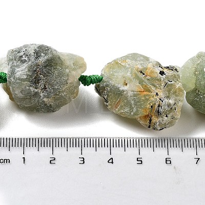 Raw Rough Natural Prehnite Beads Strands G-J388-A06-01-1