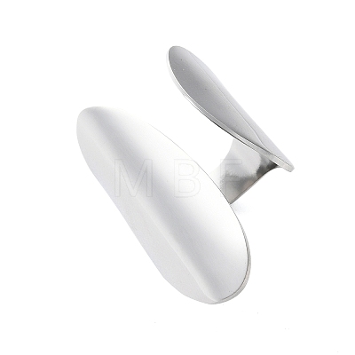 Non-Tarnish 304 Stainless Steel Open Cuff Ring X-RJEW-Q775-01P-1