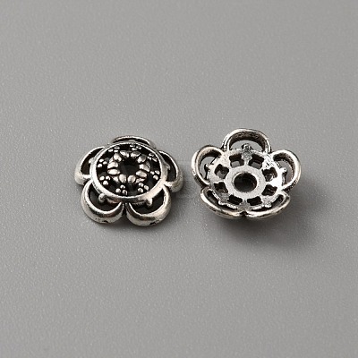 Tibetan Style Alloy Bead Caps FIND-WH0116-07A-AS-1
